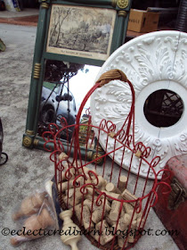 Eclectic Red Barn: Garage sale finds incuding a mirror