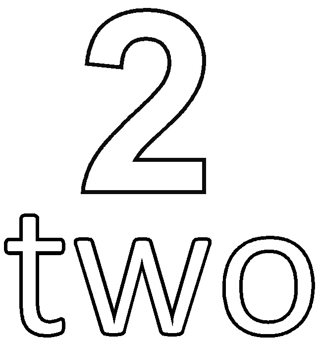 Number Coloring Pages 2 Coloring Pages