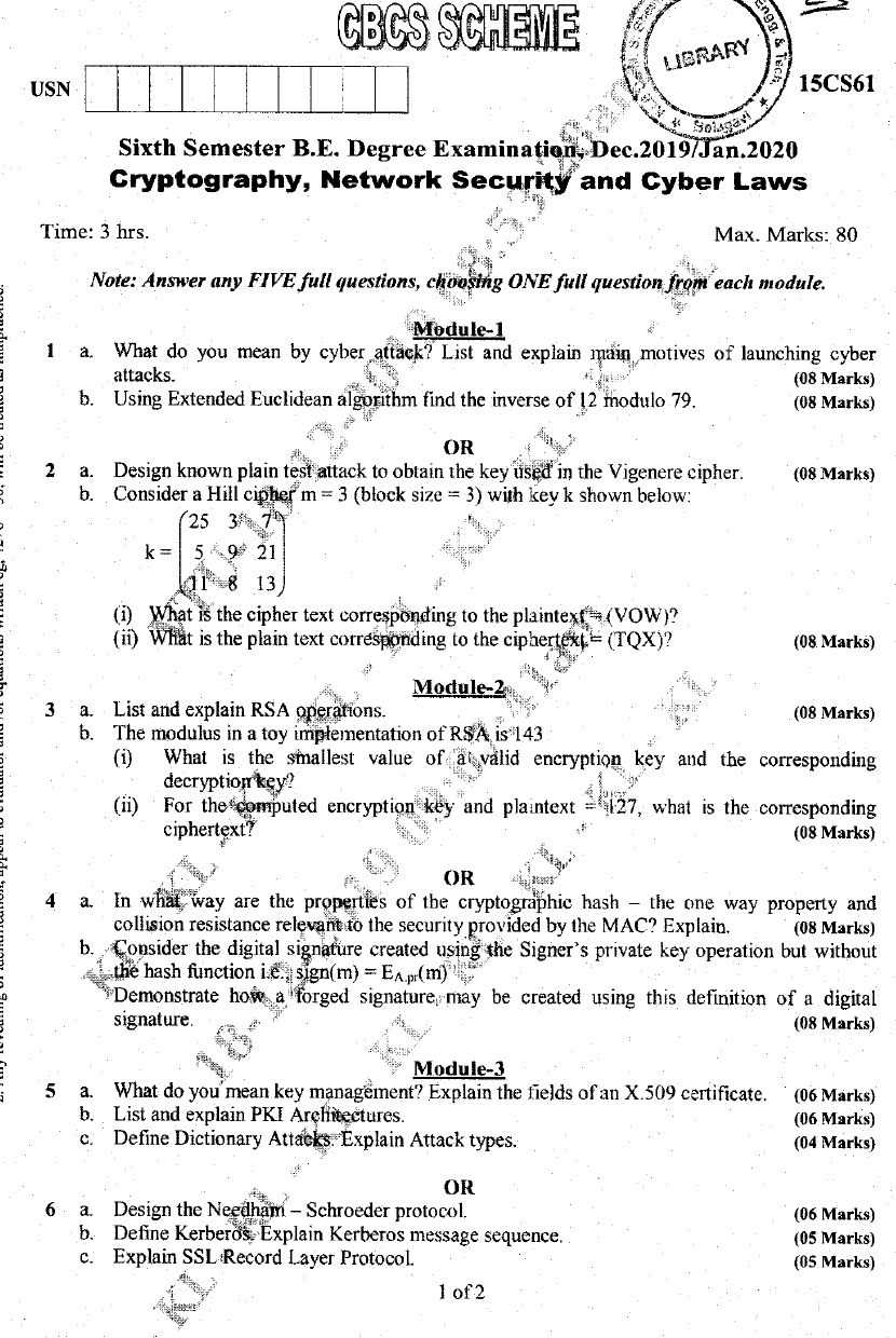 Visvesvaraya Technological University B.E. COMPUTER SCIENCE (CBCS