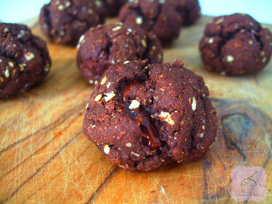 Galletas de centeno copos de avena y chocolate negro