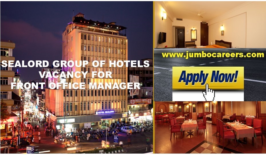 Urgent Front Office Manager Vacancy in 3 Star Hotel Kochi