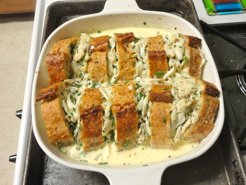 BUTTERY CRAB PUDDING FROM THE RIVER COTTAGE FISH BOOK