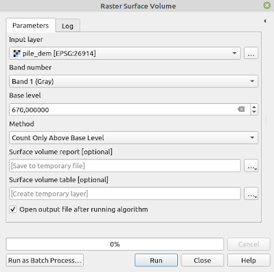 Raster surface volume window