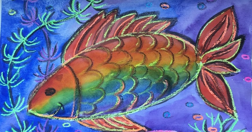 Как нарисовать рыбку в море акварелью урок изо 1 класс рисуем красками рыбку с детьми