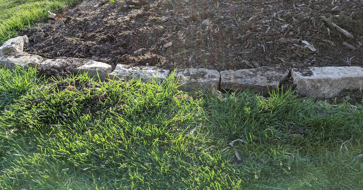 Floating Mulch Flagstone Retaining Ledge Installation