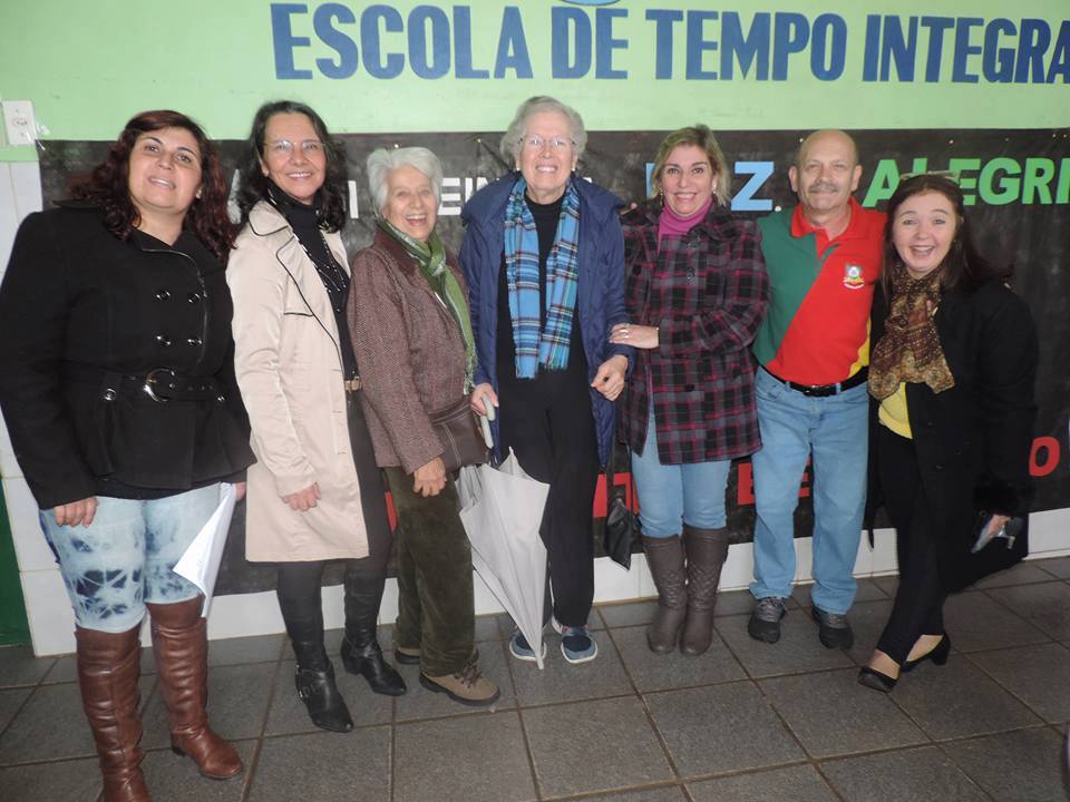 Manoel com Marta Marques, Sarita Barros, Sonia Alcalde, Nadia La Bella, Antonia Bozzano