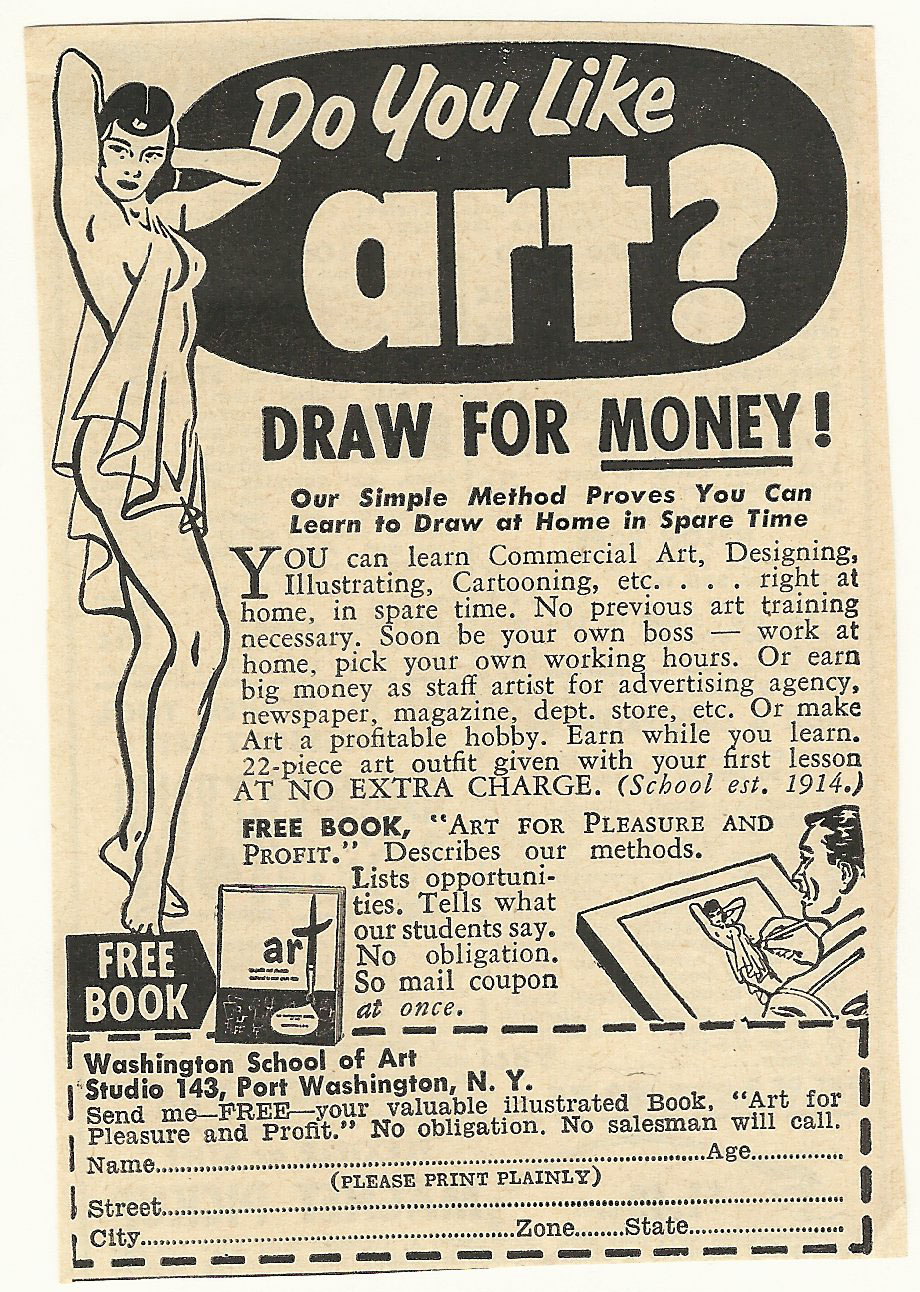 Old Ads Are Funny 1950s Or 60s Ad Draw For Money