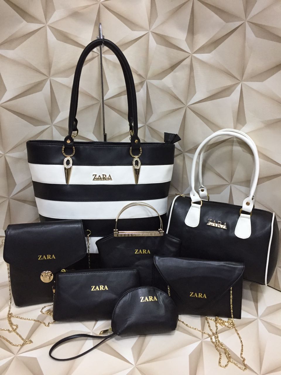 Branded Products: Zara Bags, 7 piece combo, 6 Designs