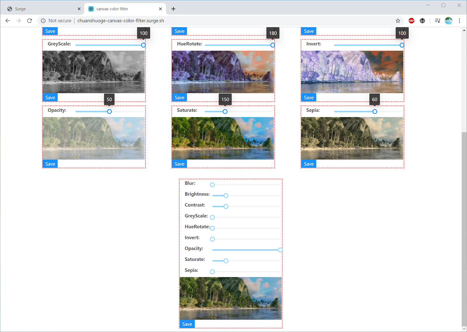 Chuanshuoge react canvas color filter