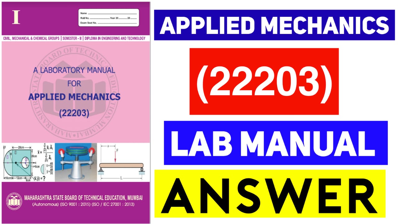 Applied Mechanics Lab Manual Answers 22203 Mechanical Engineering 2nd