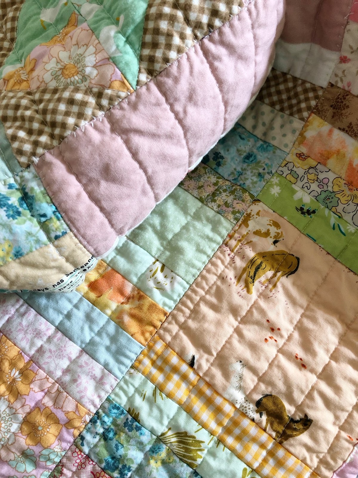 Scrappy Leftovers Quilt Blue Elephant Stitches