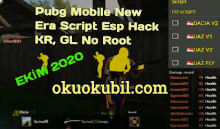 Pubg Mobile New Era Script Esp Hack KR, GL No Root İndir Ekim 2020