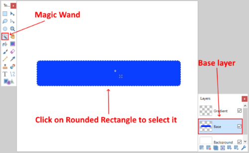 สร้างปุ่มใน Paint.net 9