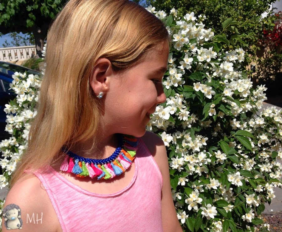 Collar Kumihimo con borlas