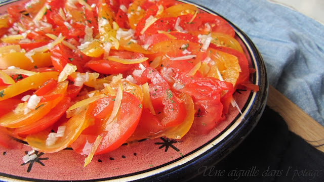 Salade de tomates au citron confit