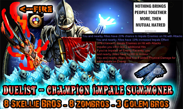 PoE Champion Build] The Undead Conqueror - Impale