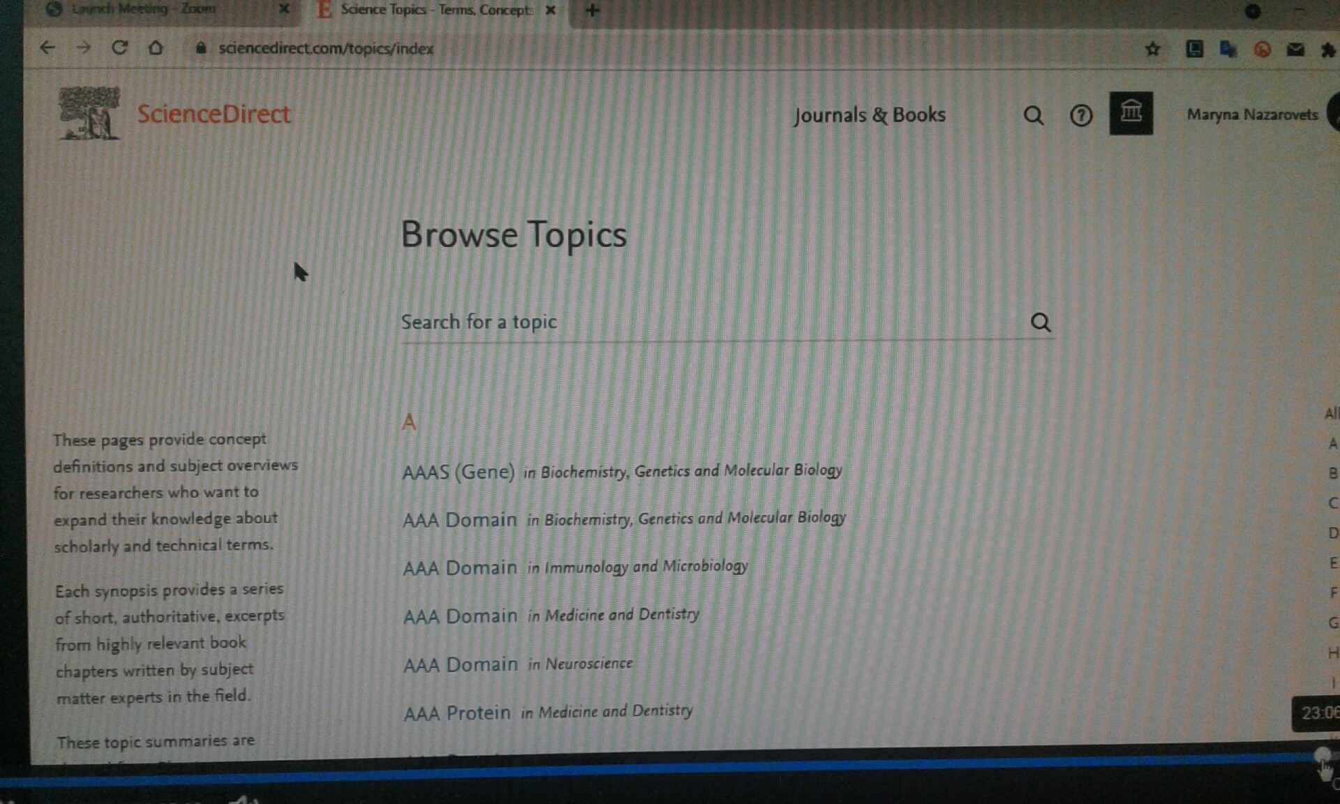 Бібліотека ВНАУ Вебінар від Elsevier «ScienceDirect Topic Pages