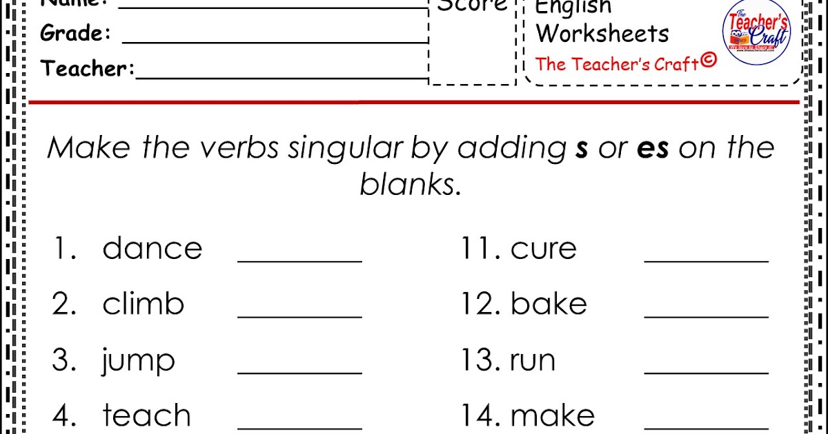 SFORM OF THE VERB The Teacher's Craft