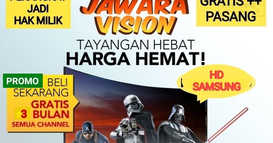 PAKET MNC VISION 2021 TAMPA BAYAR BULANAN - PROMO FEBRUARI 2021