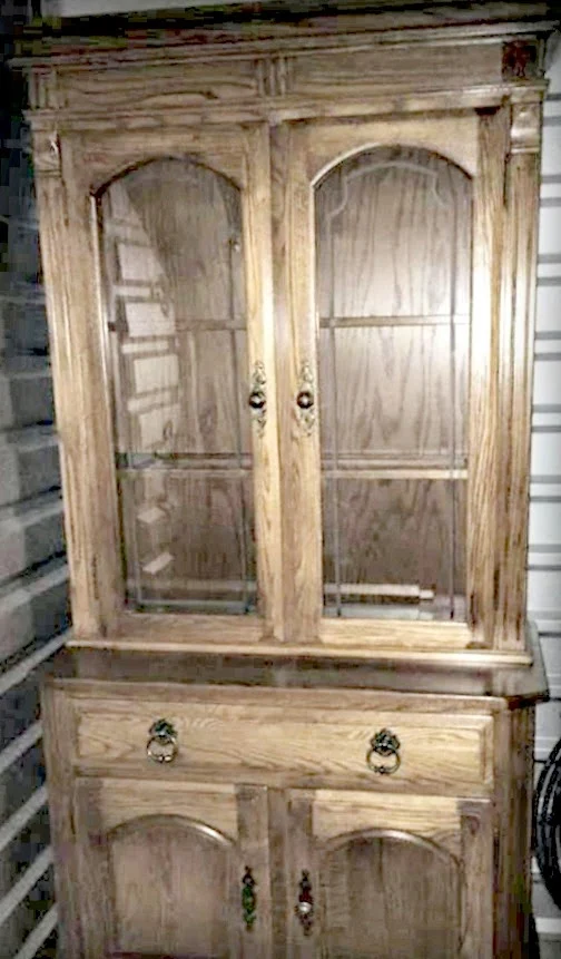 old brown hutch