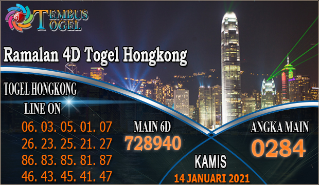 Ramalan 4D Togel Hongkong Hari Kamis 14 Januari 2021