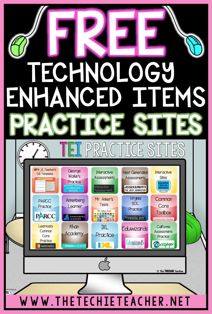 Technology Enhanced Items are appearing on Common Core and state testing. We need to prepare our students with these type of testing items. Come learn about the different types of questions/responses and grab a list of FREE websites you can use for practice in your classroom and at home. Links work for Chromebook users!