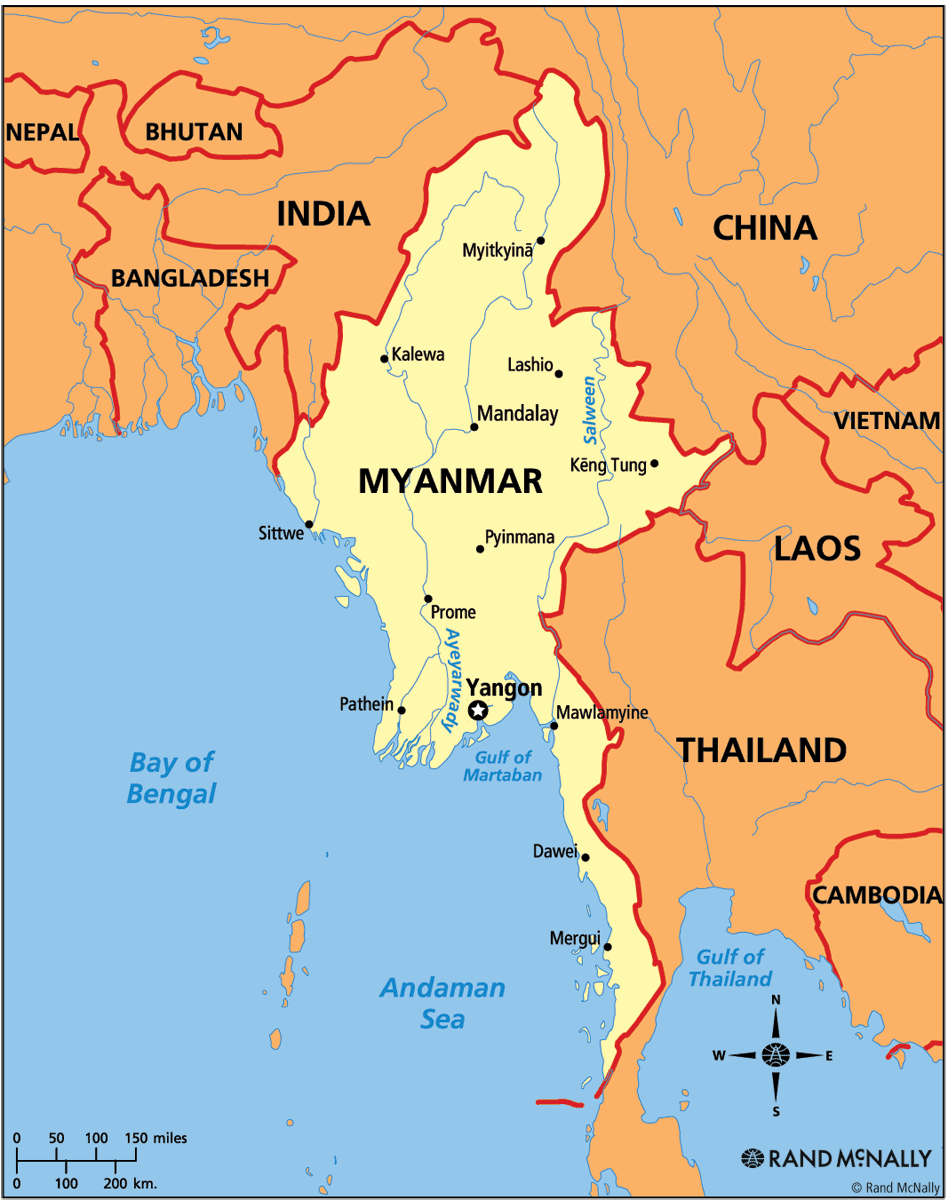 Birmania Map