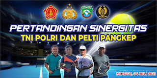 Gandeng TNI-Pelti, Polres Pangkep Gelar Turnamen Tenis