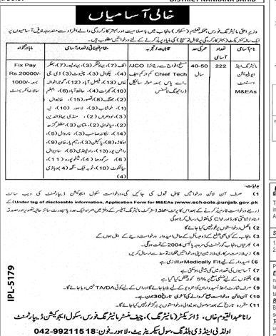 Education Department (Schools) Punjab Jobs 2019 https://jobspk.xyz/2019/06/education-department-schools-punjab-jobs-2019-apply-online.html