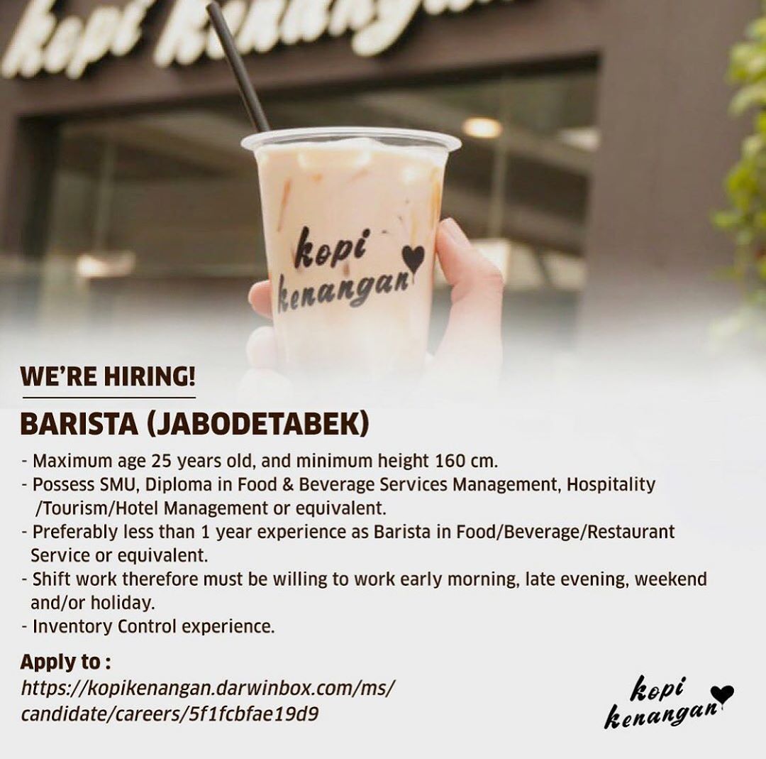 Barista Di Kopi Kenangan Loker Anak Jakarta