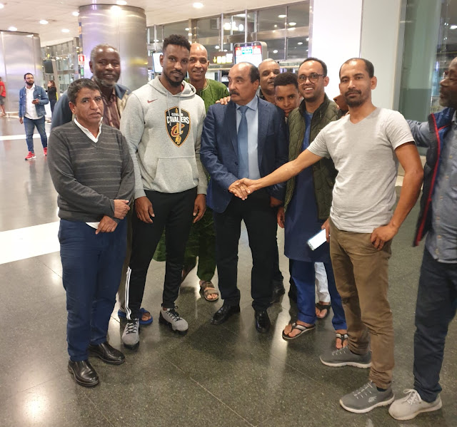 لاس بالماس : وصول ولد عبد العزيز و القنصلية تستقبله في المطار..صور خاصة