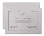 Convite de CasamentoModelo Capri, tamanho18x24 em papel Aspen liso com .