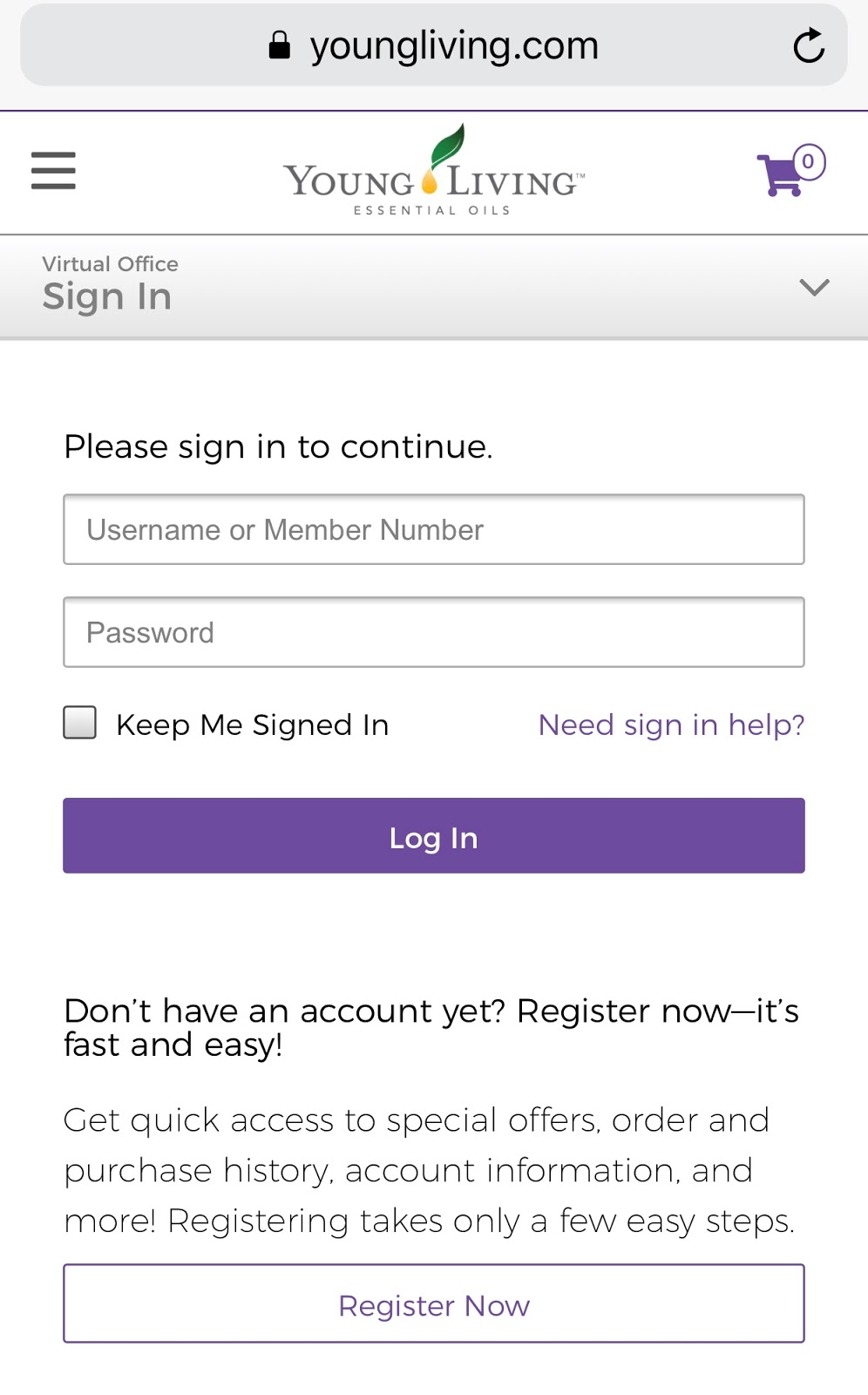 Share Oil with Love Cara belanja di Virtual Office Young Living untuk Standart Order