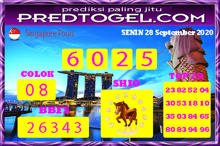 Pred Sgp Senin 28 September 2020 Pred Togel Singapura Singapore