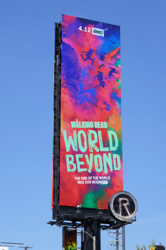 The Walking Dead: World Beyond series launch billboard Walking Dead World Beyond series billboard