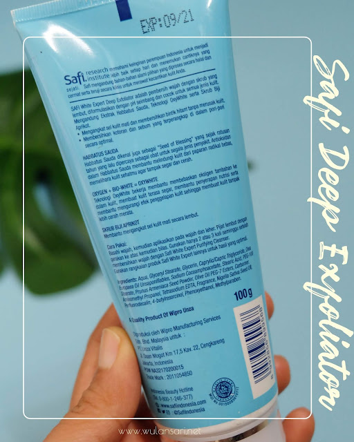 Review Safi White Expert Deep Exfoliator, Untuk Kulit Berminyak dan