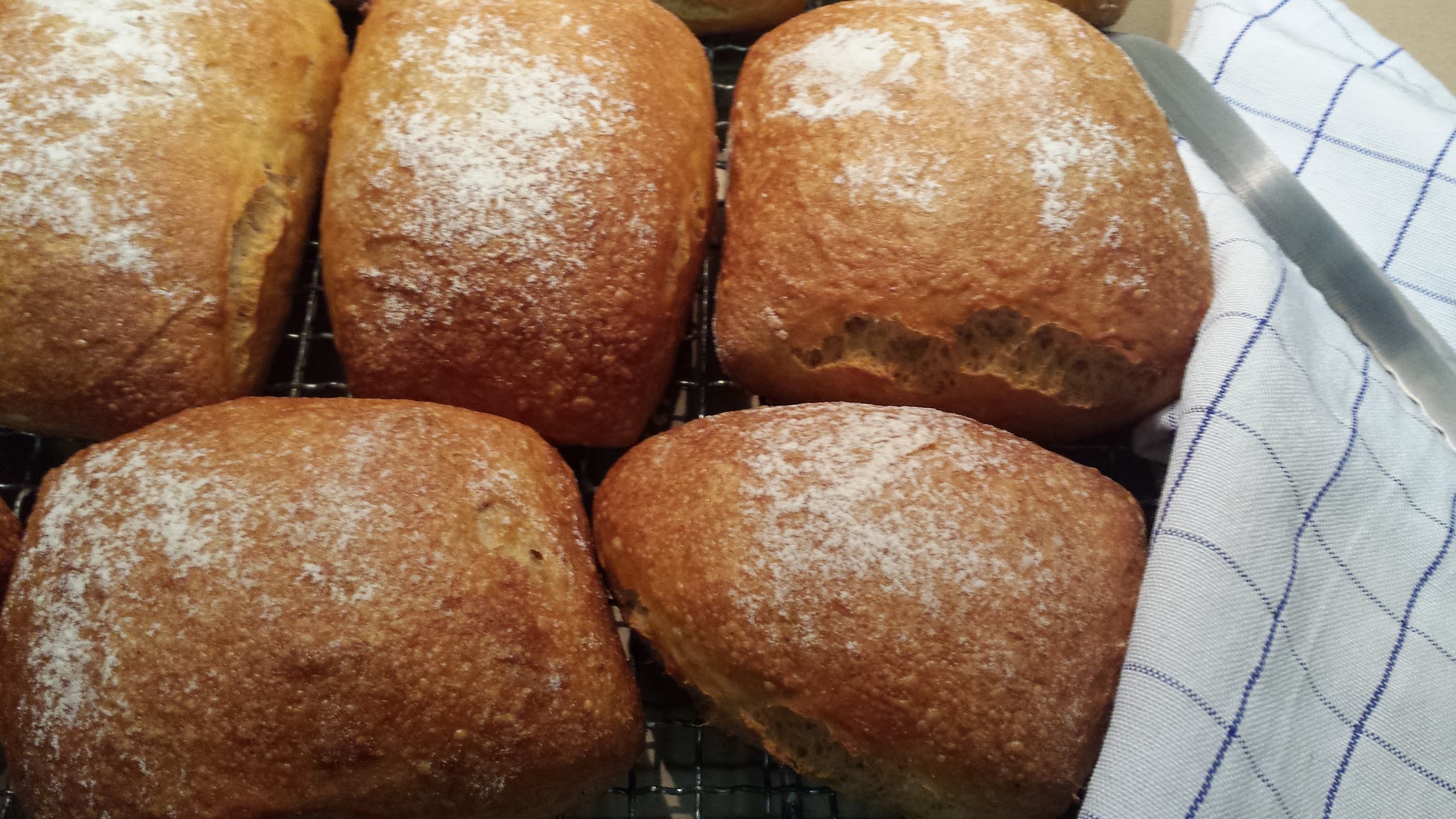 Rustikale Vesperwecken – versch. Herstellungsmethoden 5 rustikale Vesperwecken