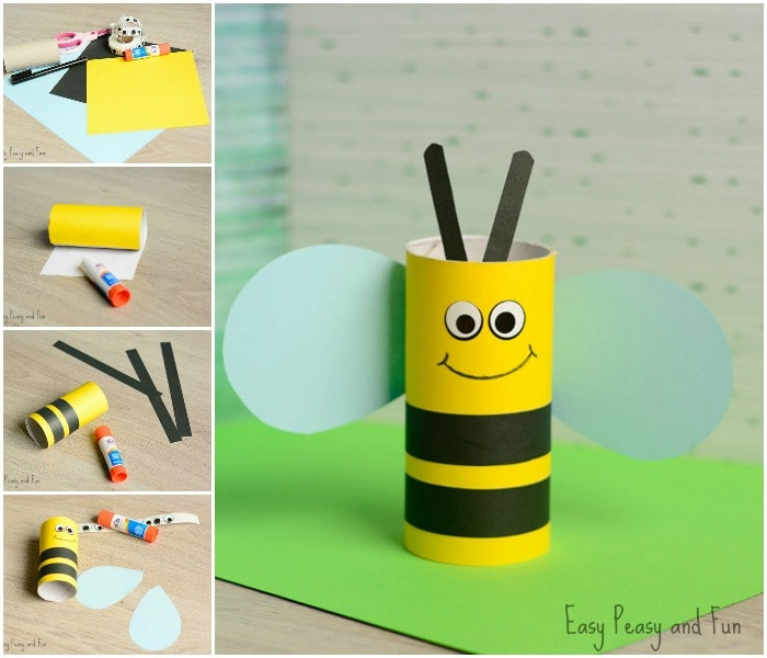 Arts without walls TOILET PAPER ROLL BEE CRAFT 11 th May