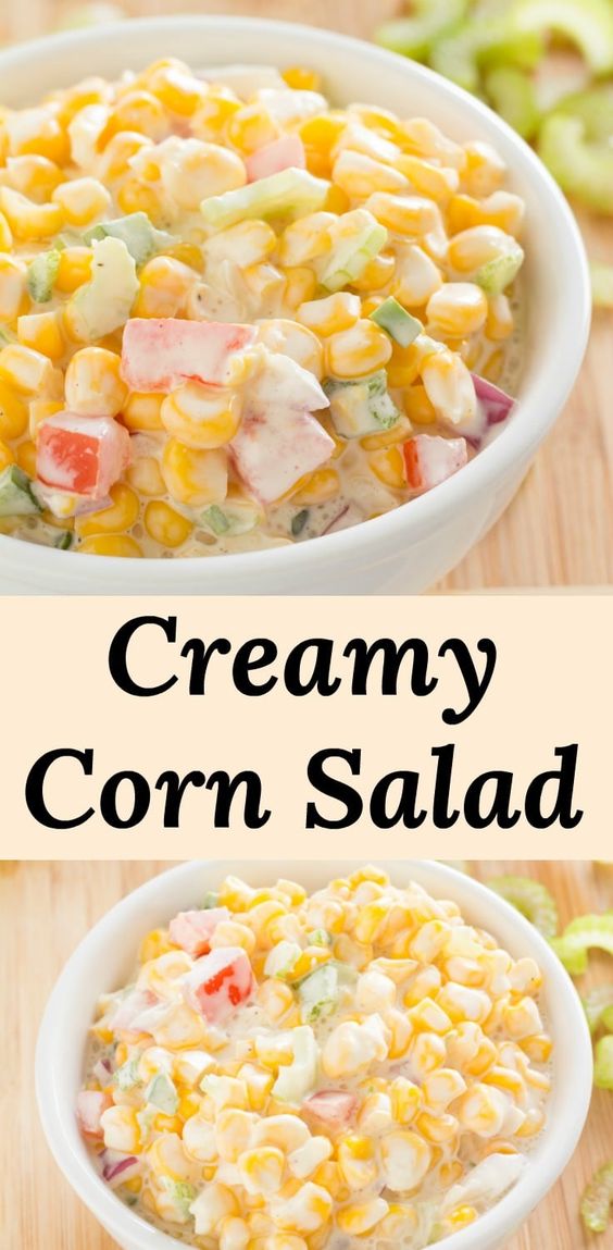 CREAMY SWEET CORN SALAD - All Recipes Easy