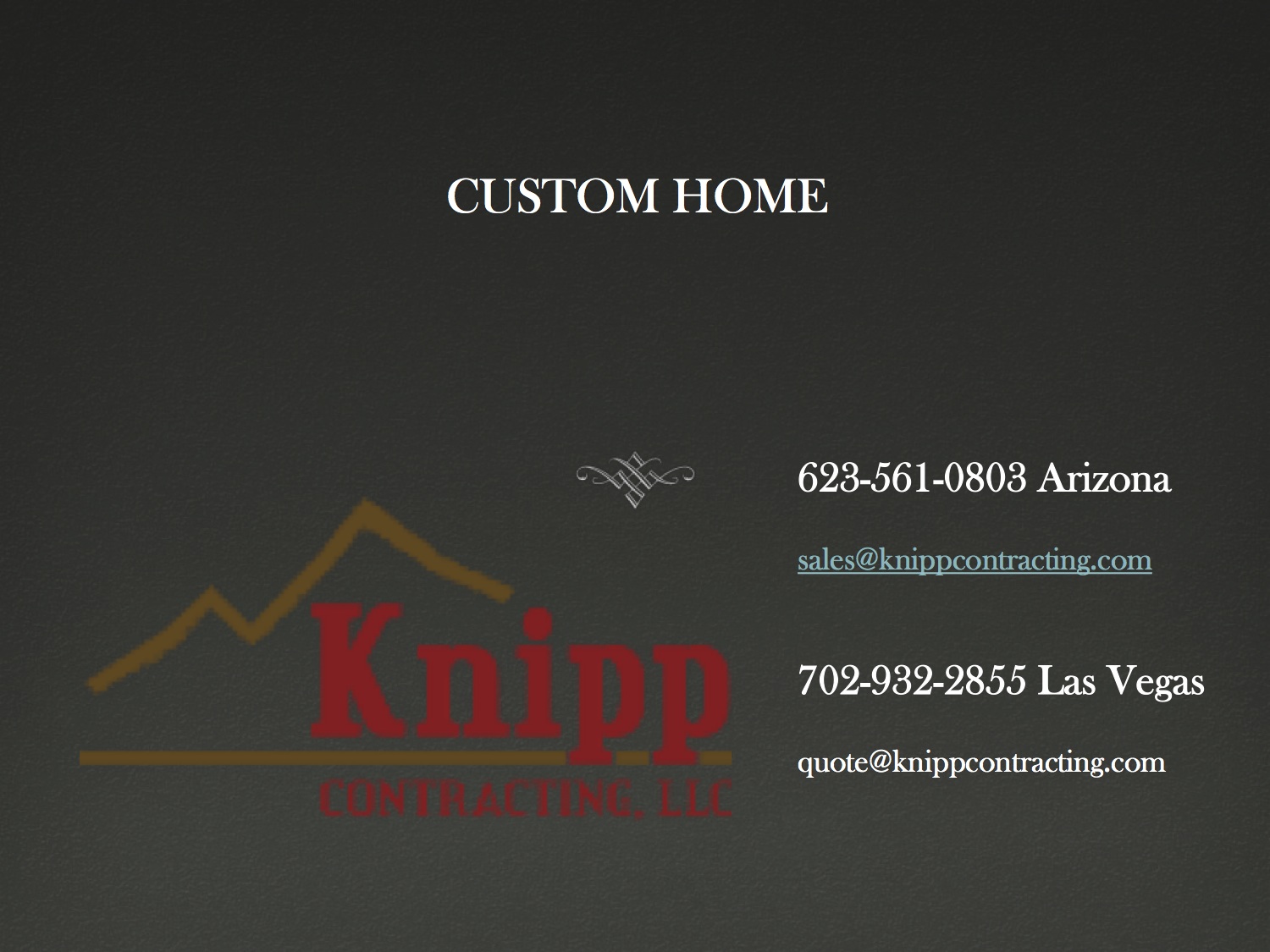 Knipp Contracting Home Building and Remodeling Arizona Custom Home