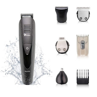 SYSKA Multi Grooming Kit HT4000K is an ultimate 5-in-1 head-to-toe trimmer. Its attachments will enable you to achieve various styling options with precision: no matter what you are trying, may it be subtle, short, medium, long, body grooming, nose trimming, or clean shaving the trimmer can handle without flickering.