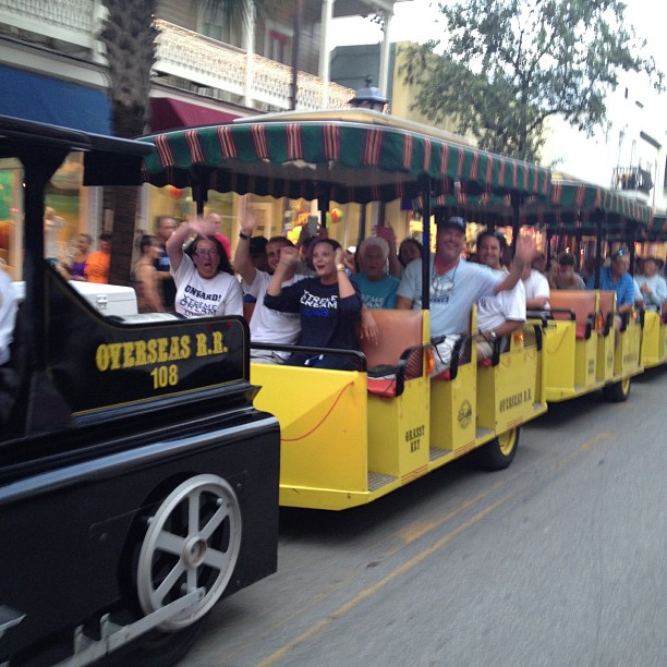 XTreme Dream team members rode the Conch Tour Train behind Diana and Bonnie. photo courtesy Diana Nyad
