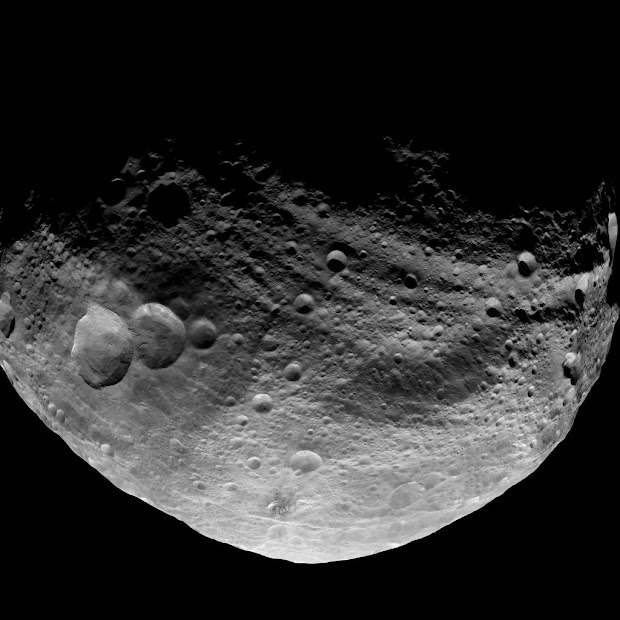 NASA's Dawn Spacecraft views dark side of Asteroid Vesta