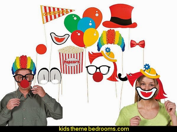 Paper Carnival Photo Booth Stick Props circus themed party decorations - carnival circus theme party decorations - circus carnival themed birthday party - Ice Cream theme decor - circus party supplies - Circus Party Props - circus costumes Paper Carnival Photo Booth Stick Props
