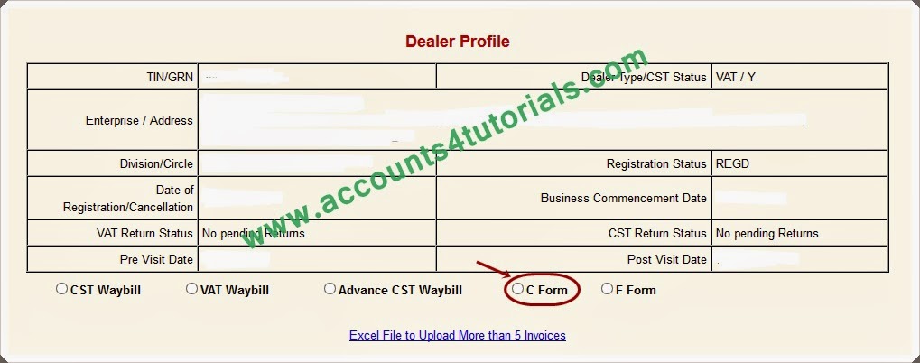 C FORM DETAILS PDF DOWNLOAD C FORM DETAILS PDF DOWNLOAD