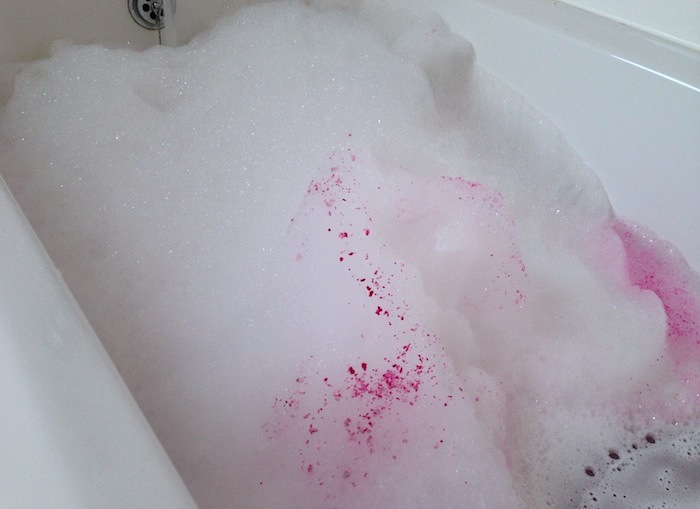 an image of rose bubble bar from Lush