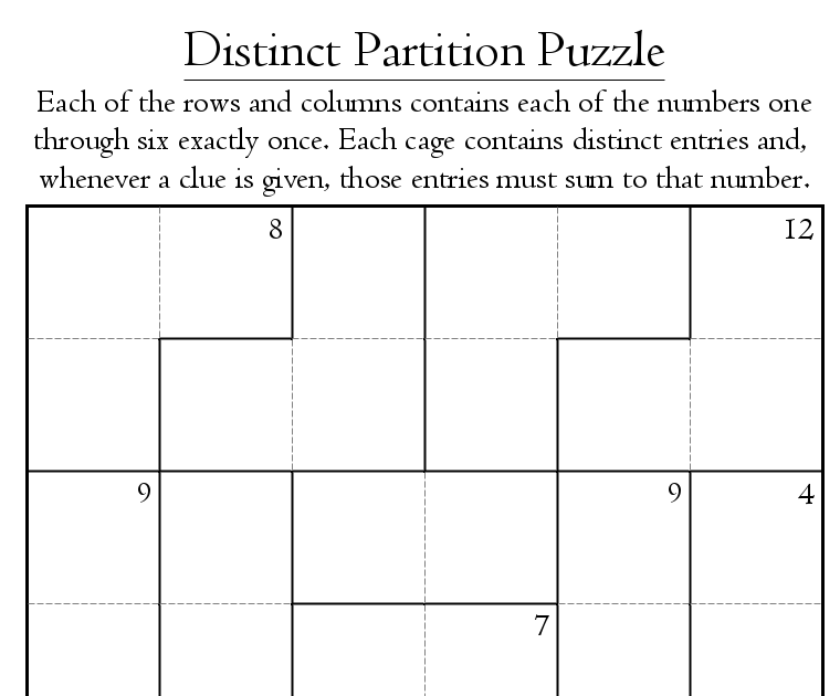 Distinct Partition Puzzle