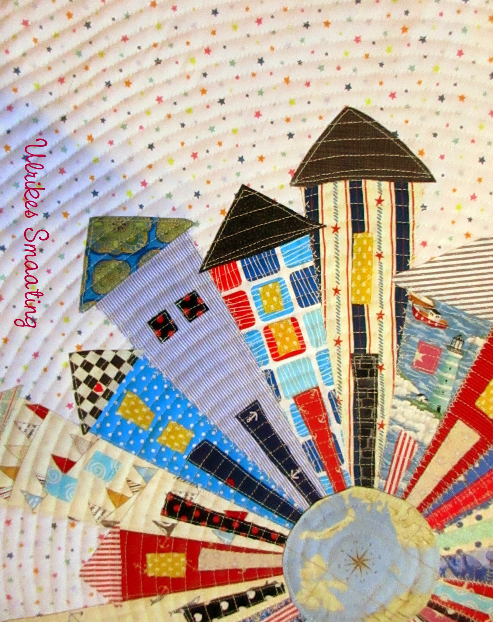 Dresden Neighborhood Quilt Spiral Quilting mit dem Obertransportfuß