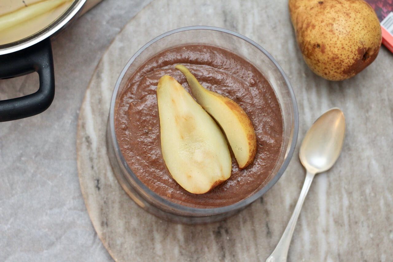 HOME OF HAPPY: GRIESSPUDDING MIT SCHOKOLADE UND GEWÜRZBIRNEN