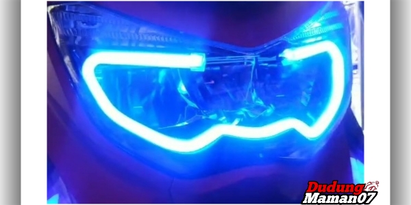 Tampilan Modifikasi Lampu Depan LED Motor Matic Terkini - Dudungmaman07